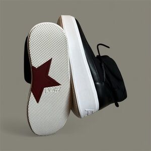 Ash black Nylon with Leather Moon sneakers